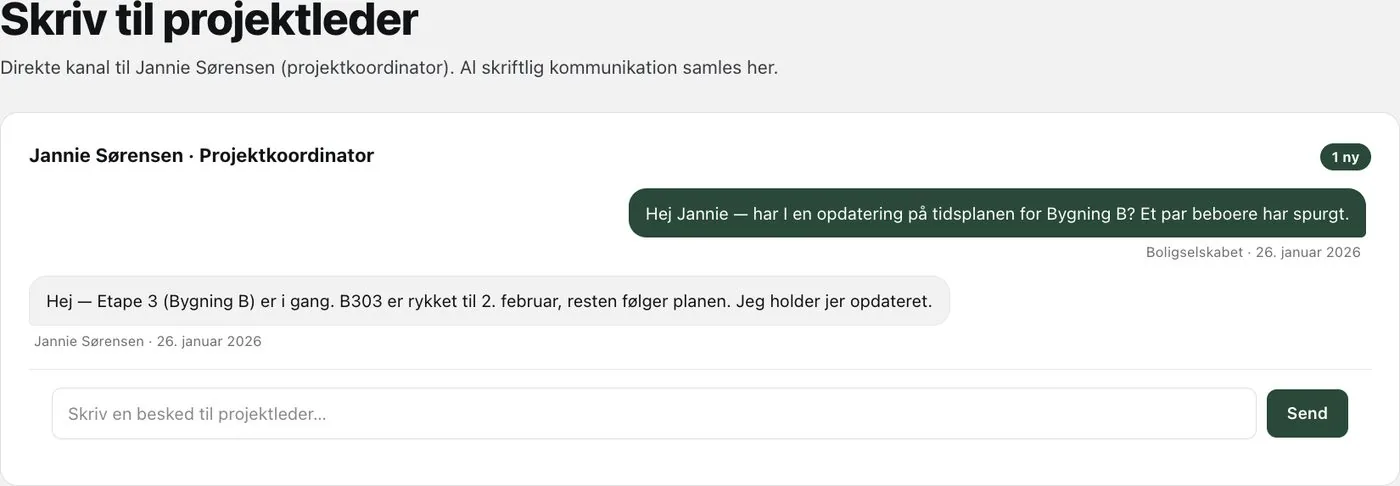 Message the project manager directly