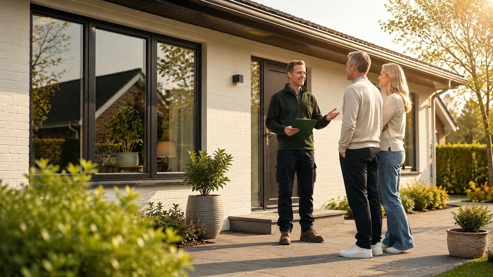 Rådgiver gennemgår muligheder med kunde